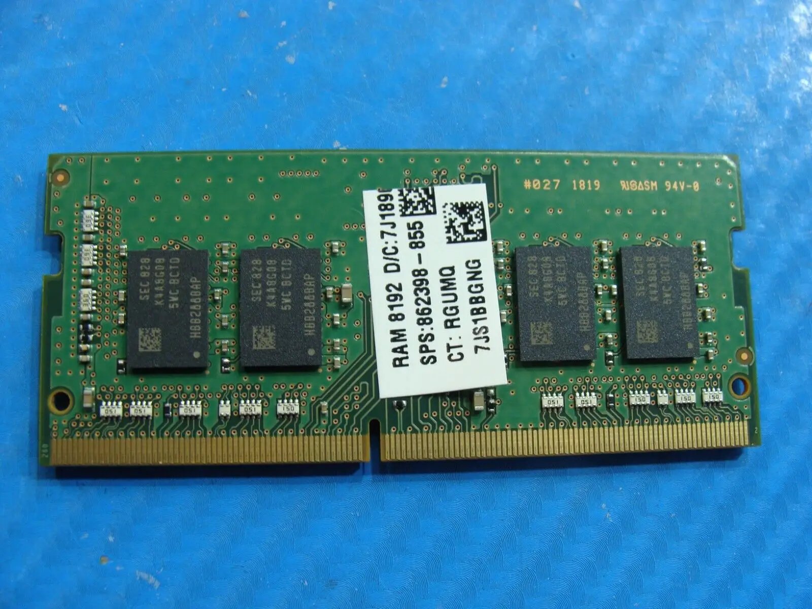 HP 15-db0069wm So-Dimm Samsung 8GB 1Rx8 Memory RAM PC4-2666V M471A1K43CB1-CTD