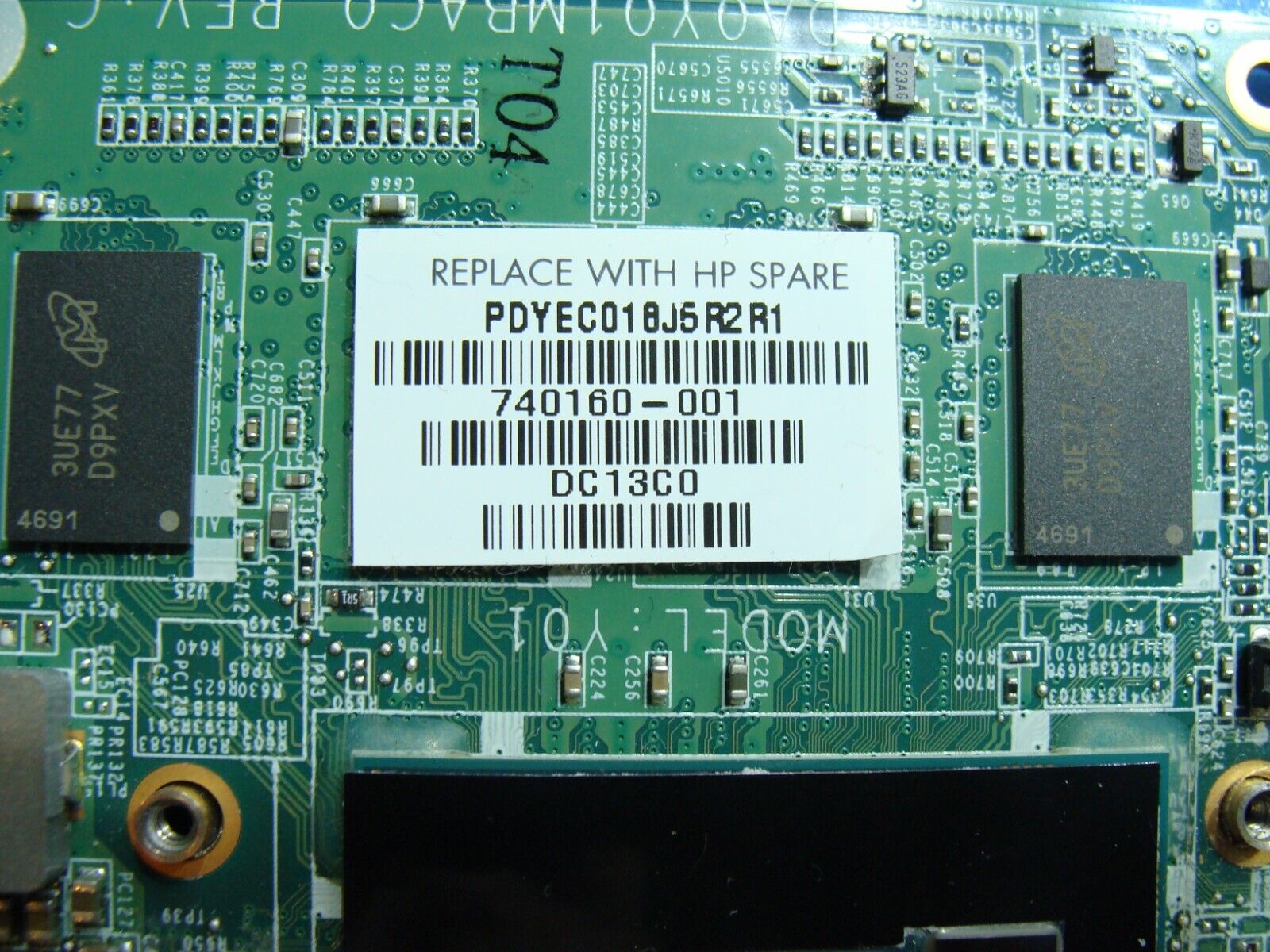 HP Chromebook 14” 14 OEM Intel 2955U 1.4GHz Motherboard 740160-001 DA0Y01MBAC0