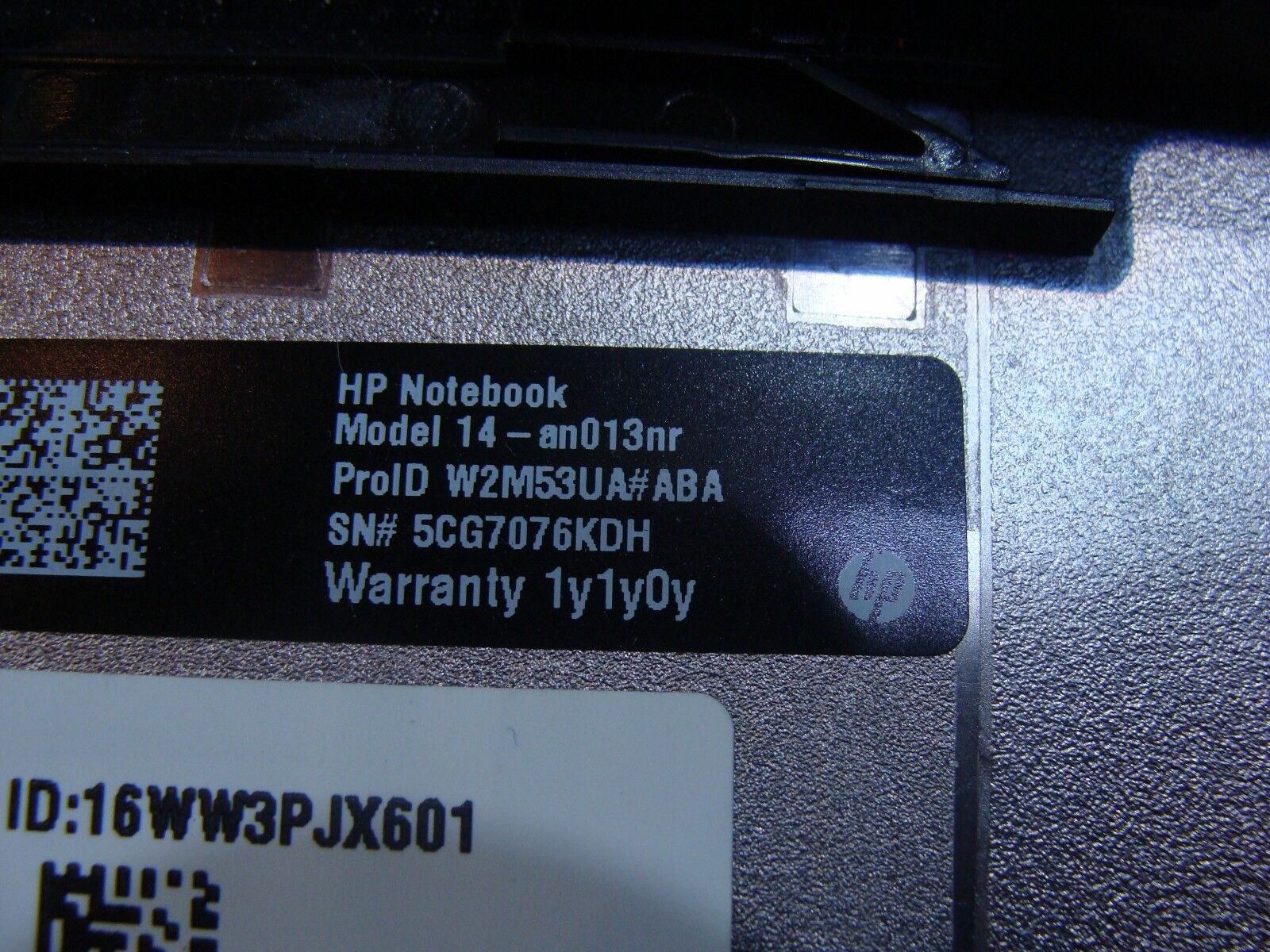 HP Notebook 14 14-an013nr Genuine Laptop Bottom Base Case Cover 858072-001