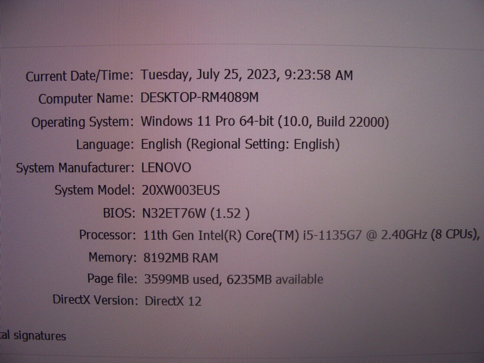 PWR Battery CLEAN FHD Lenovo ThinkPad X1 Carbon Gen 9 2.4GHz i5-1135G7 8GB 256GB