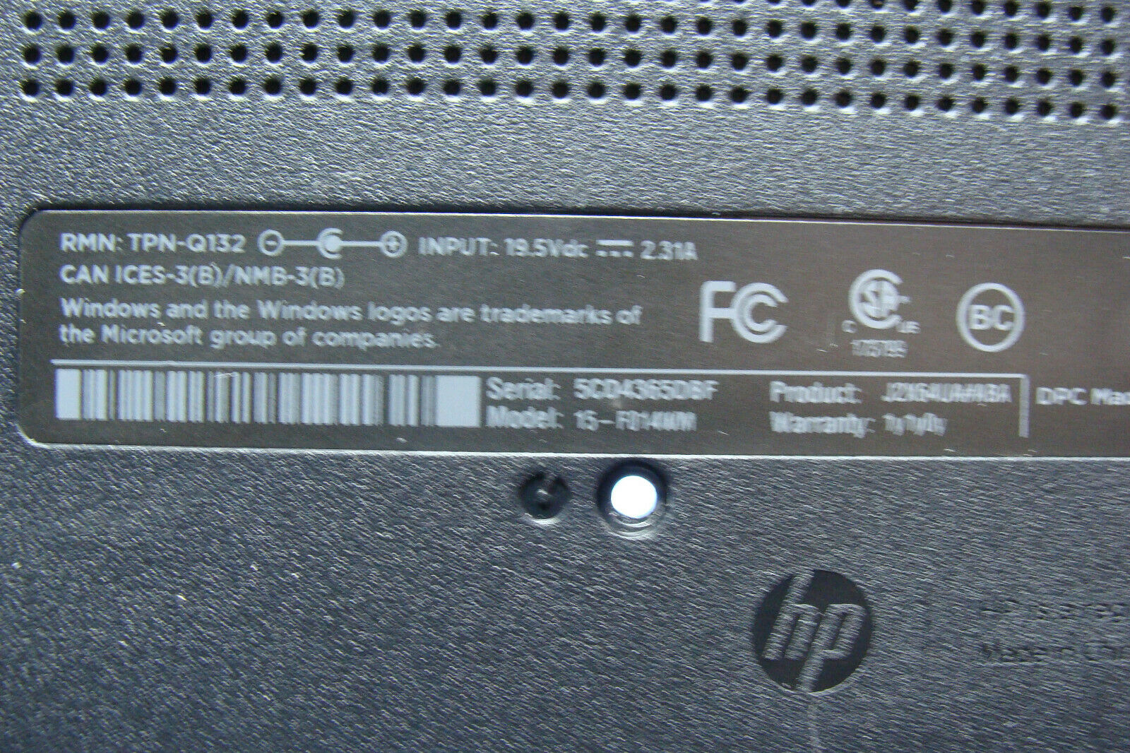 HP 15-f014wm 15.6