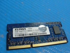 MacBook Pro A1278 SODIMM Elpida 2GB Memory PC3-12800S-11-10-B2 EBJ20UF8BDU0-GN-F - Laptop Parts - Buy Authentic Computer Parts - Top Seller Ebay