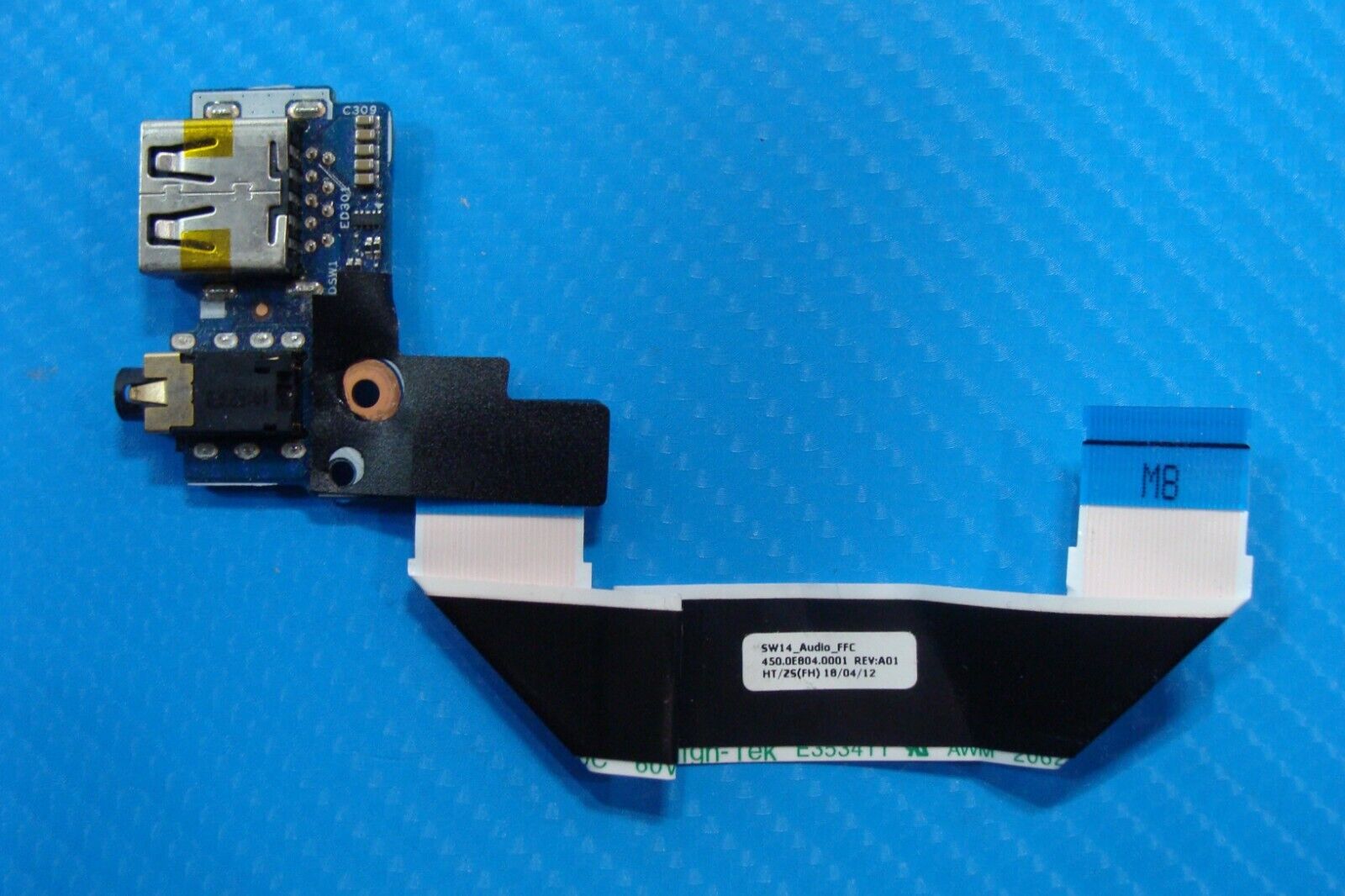 HP Pavilion x360 14” 14m-cd OEM Laptop Audio USB Board w/Cable 450.0E804.0001