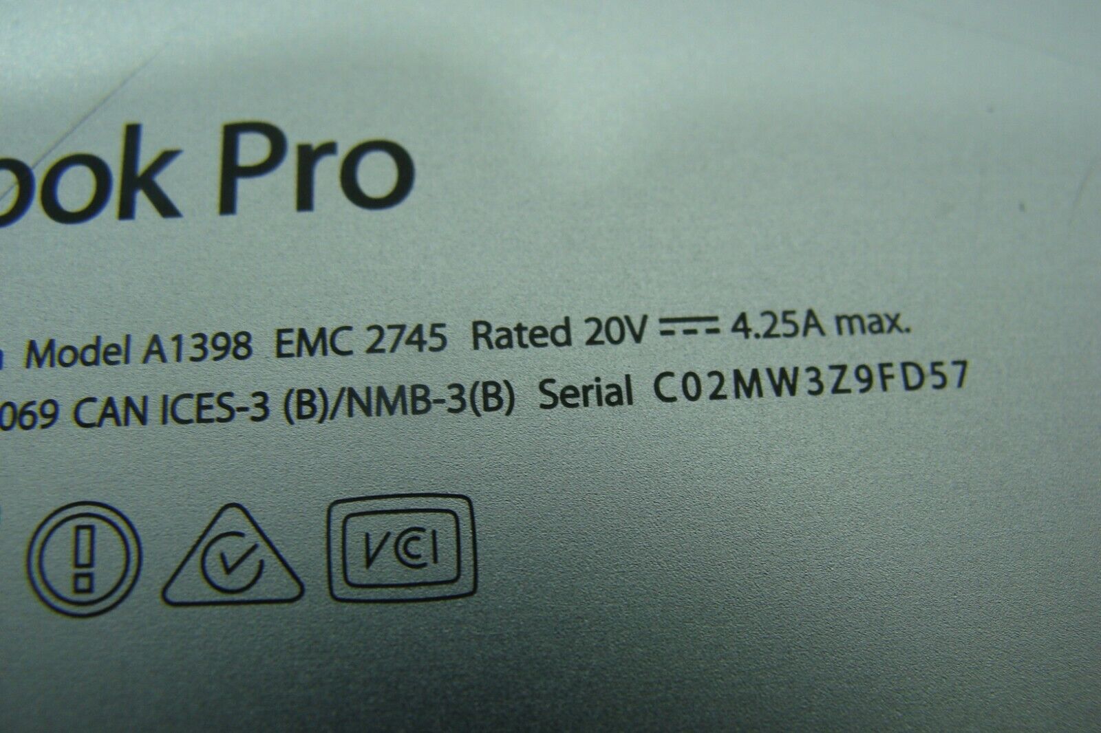 MacBook Pro A1398 15