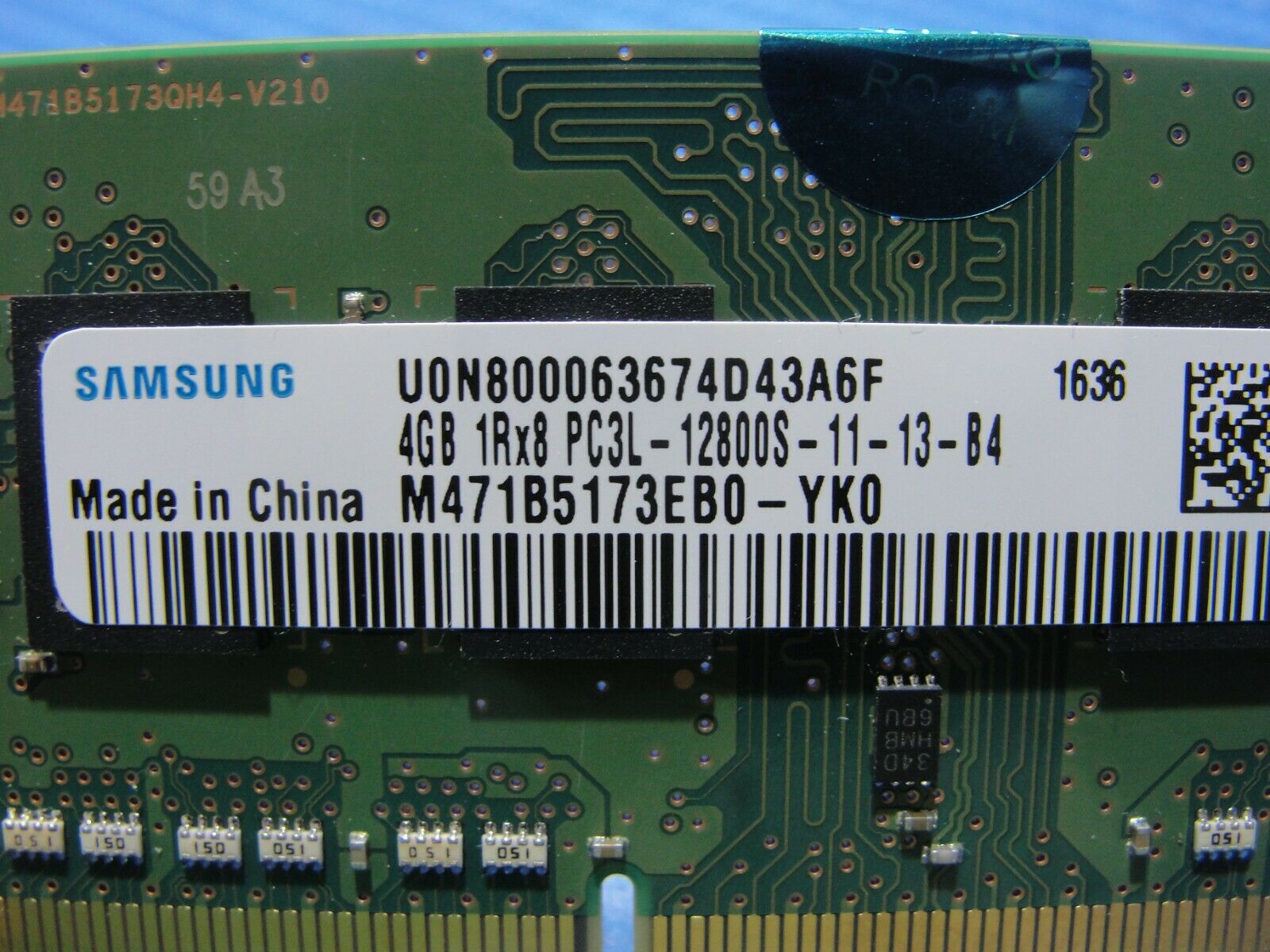 Lenovo 300-17ISK Samsung 4GB PC3L-12800S SO-DIMM Memory RAM M471B5173EB0-YK0 