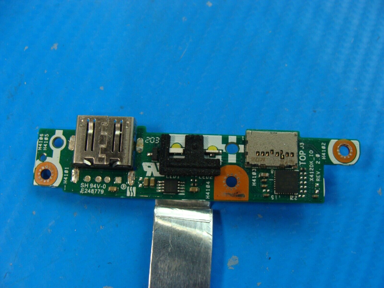 Asus VivoBook 14” F412DA OEM USB SD Card Reader Board w/Cable 60NB0M40-IO1010