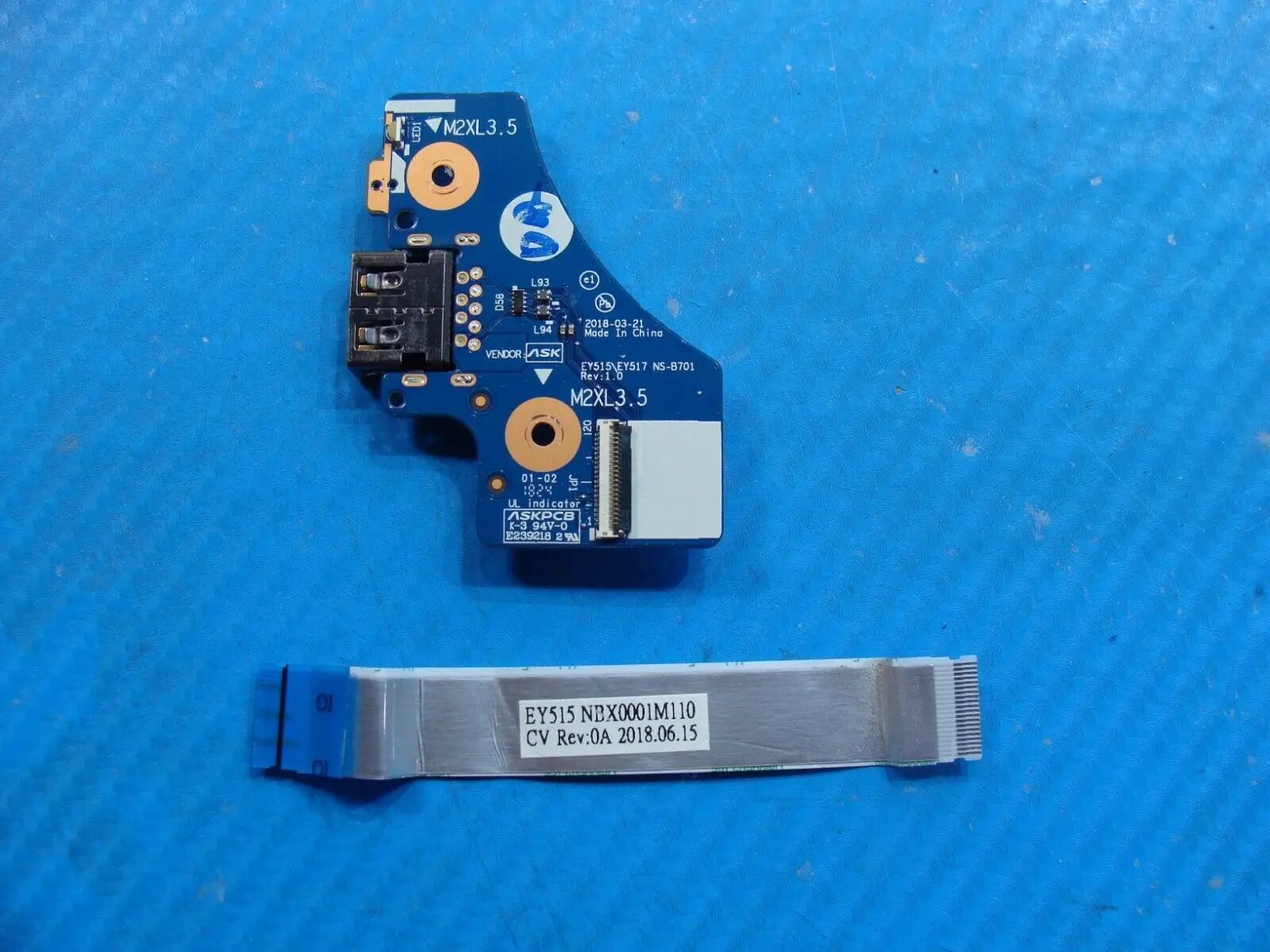 Lenovo Legion Y530-15ICH 81FV 15.6 Genuine USB Port Board w/Cable NS-B701