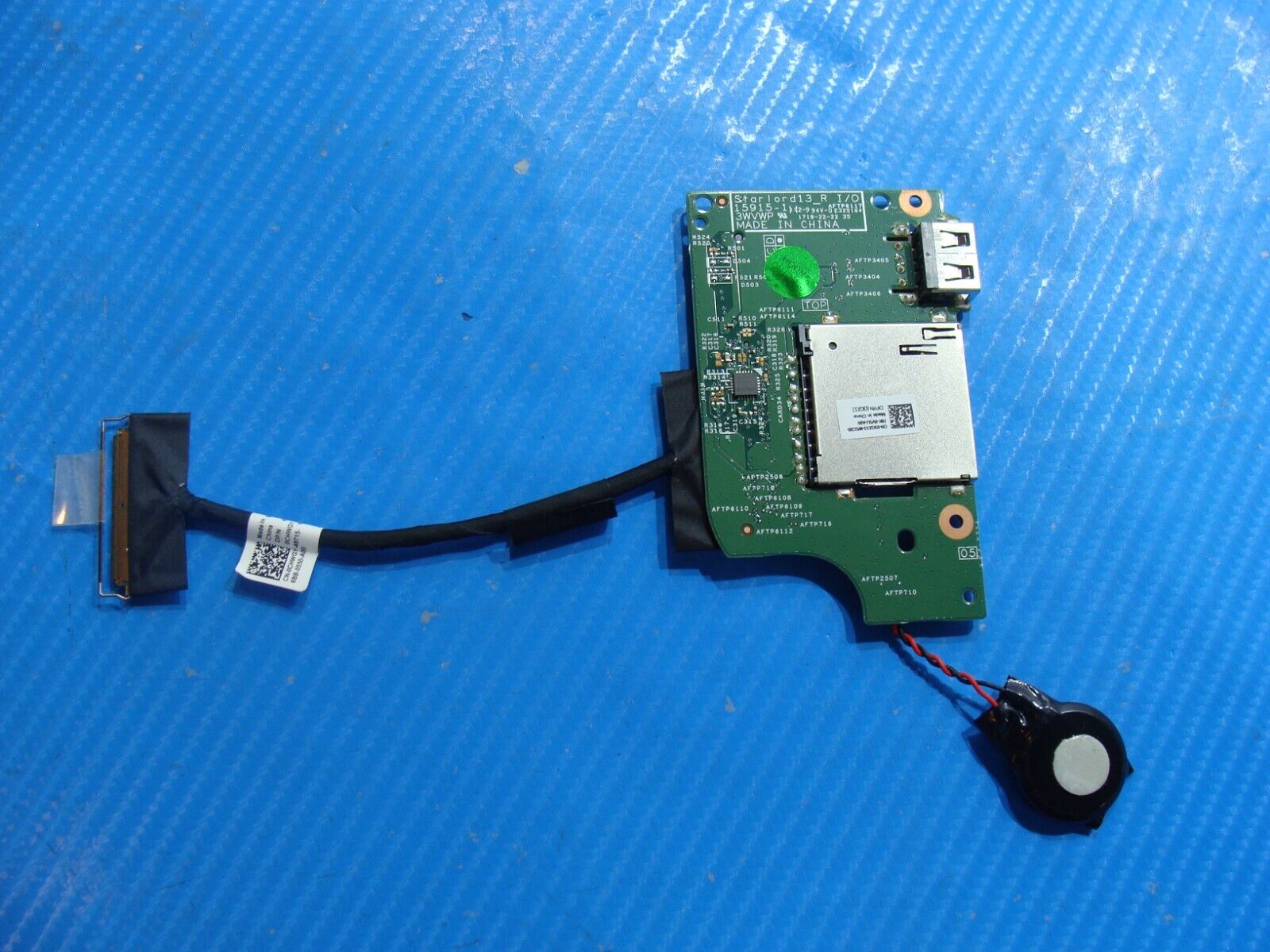 Dell Inspiron 13.3” 13 5378 USB Card Reader Board w/CMOS Battery & Cables 3GX53