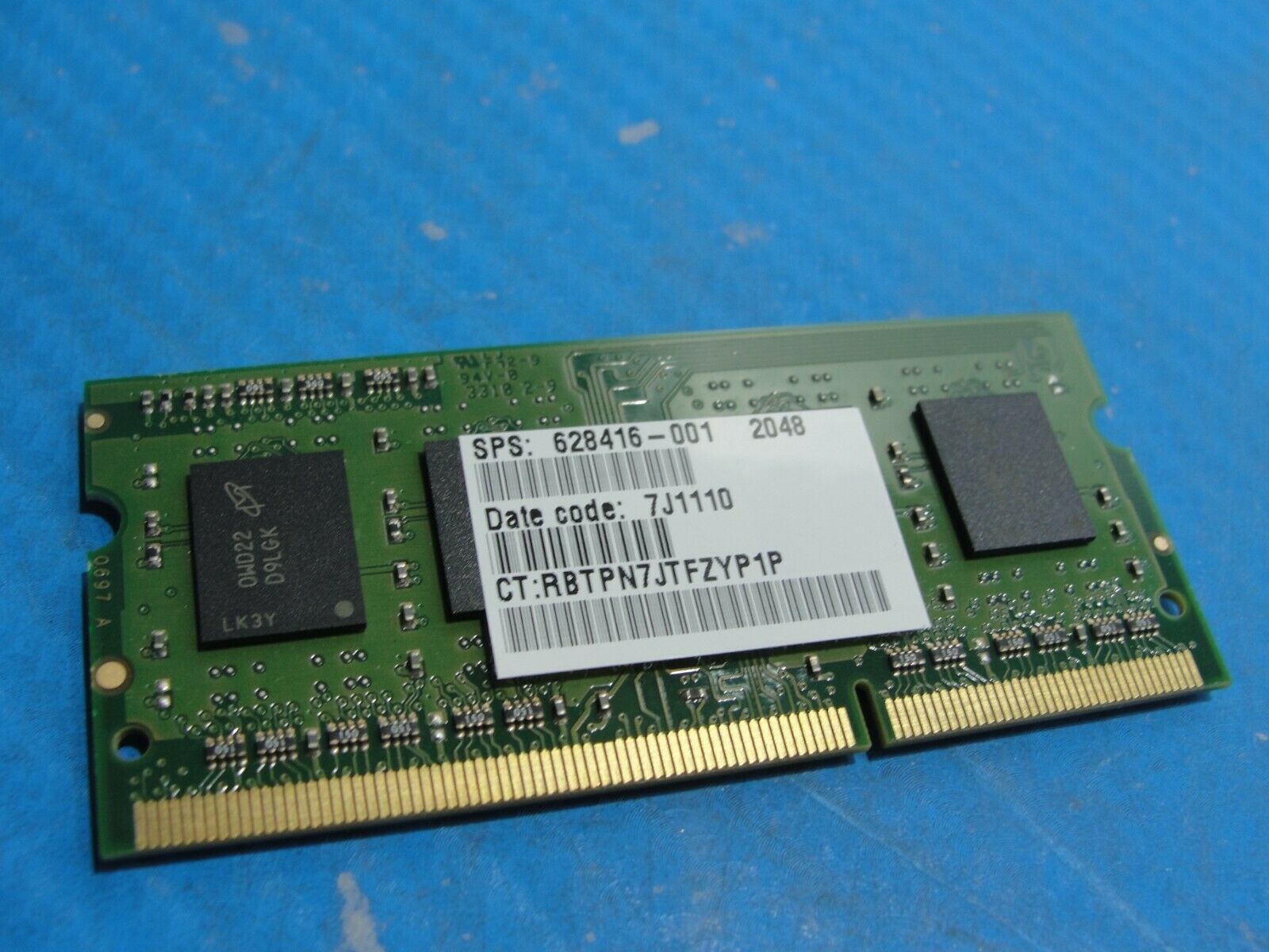 HP 8440p Micron SO-DIMM RAM Memory 2GB PC3-10600S MT8JSF25664HZ-1G4D1 - Laptop Parts - Buy Authentic Computer Parts - Top Seller Ebay