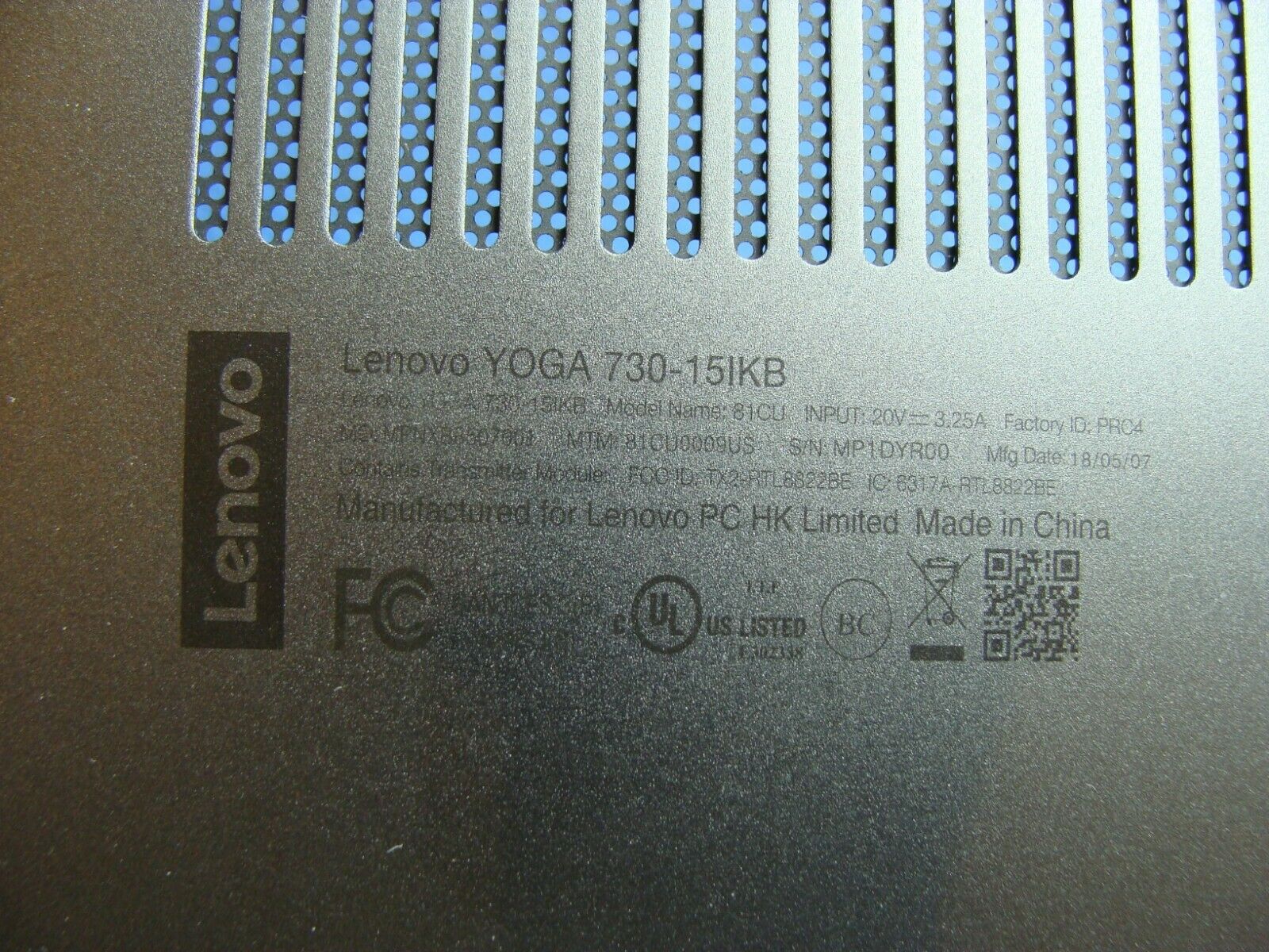 Lenovo Yoga 730-15IKB 15.6