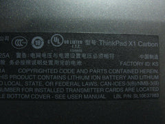 Lenovo ThinkPad X1 Carbon 20A8 14" Base Bottom Cover 00HT363  60.4LY31.022 - Laptop Parts - Buy Authentic Computer Parts - Top Seller Ebay