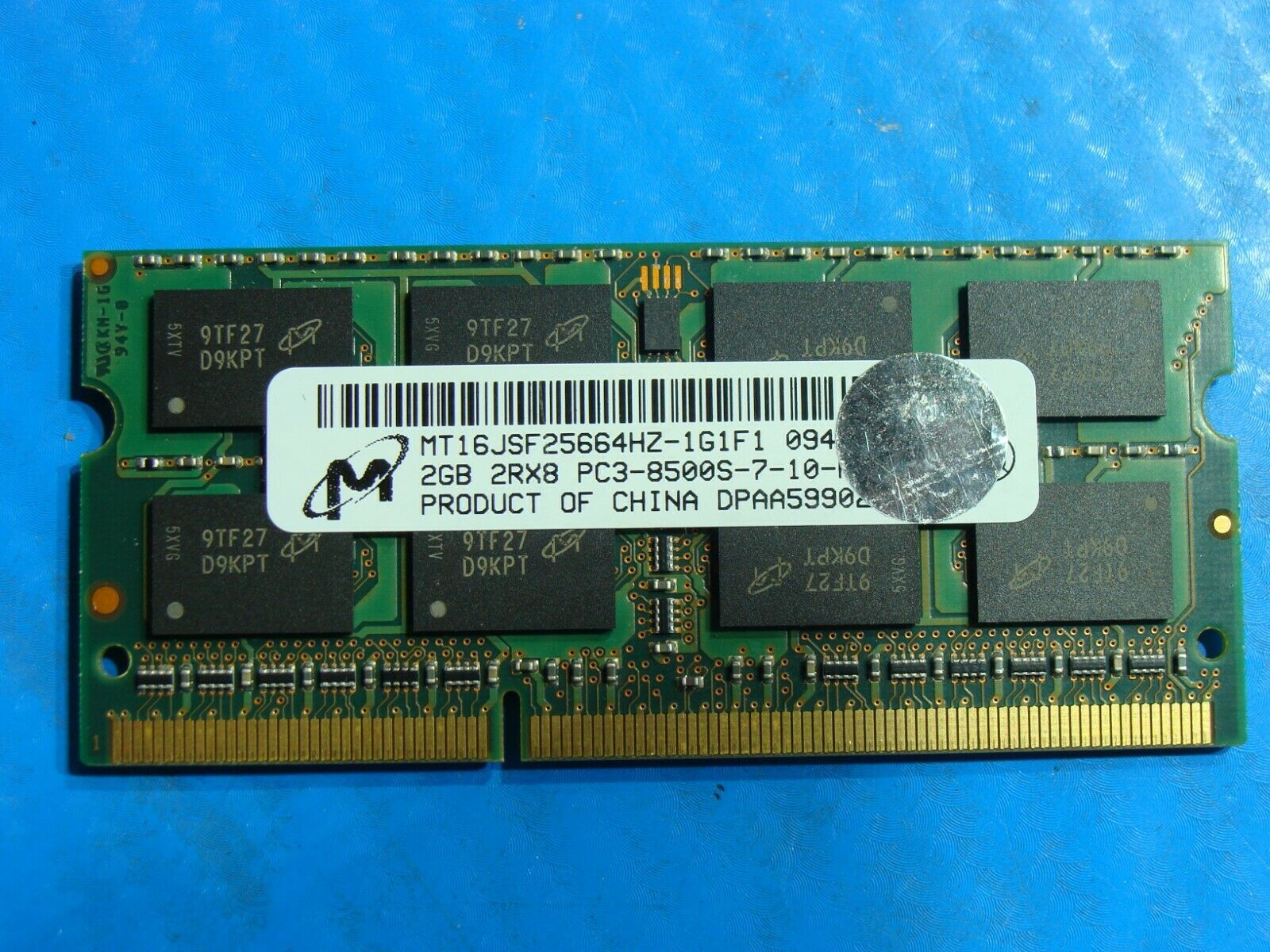 Macbook Pro A1286 Micron 2GB PC3-8500S SO-DIMM Memory RAM MT16JSF25664HZ-1G1F1 