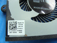 Dell Precision 15.6" 5520 Genuine Laptop CPU Cooling Fans VJ2HC TK9J1