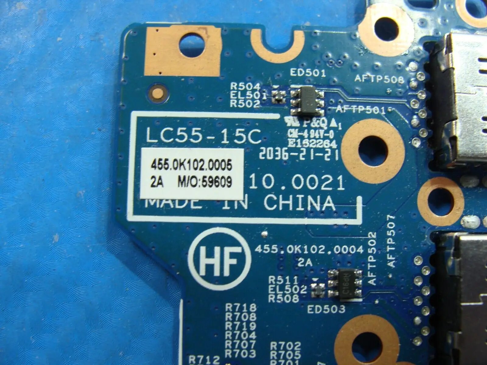 Lenovo IdeaPad Flex 5 14ARE05-81X2 USB Card Reader Board w/Cable 448.0K102.0005