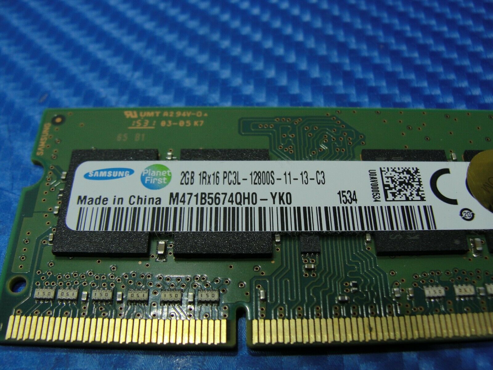 Dell 15-3558 Samsung 2GB 1Rx16 PC3L-12800S SO-DIMM RAM Memory M471B5674QH0-YK0 Dell