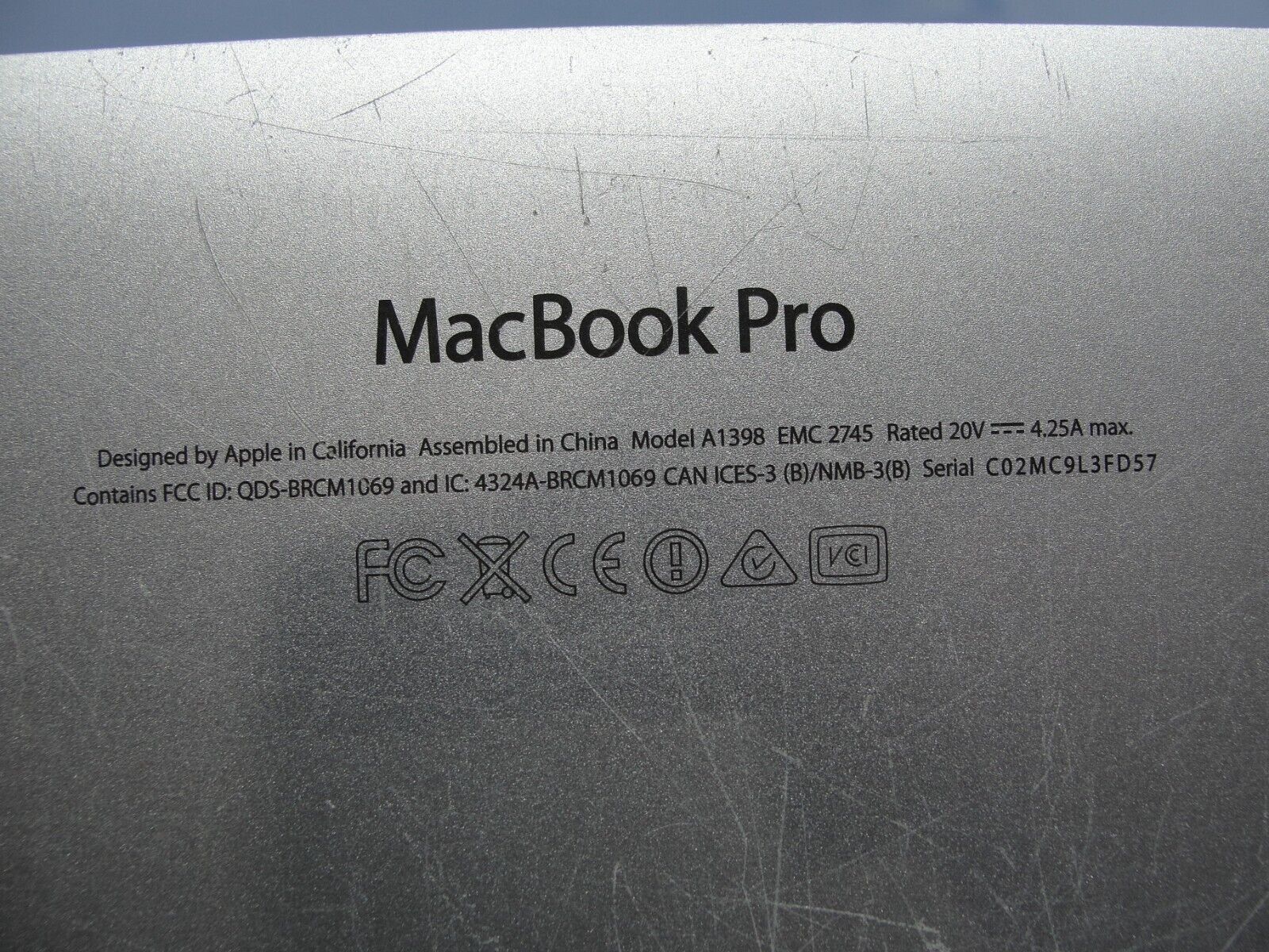 MacBook Pro A1398 15