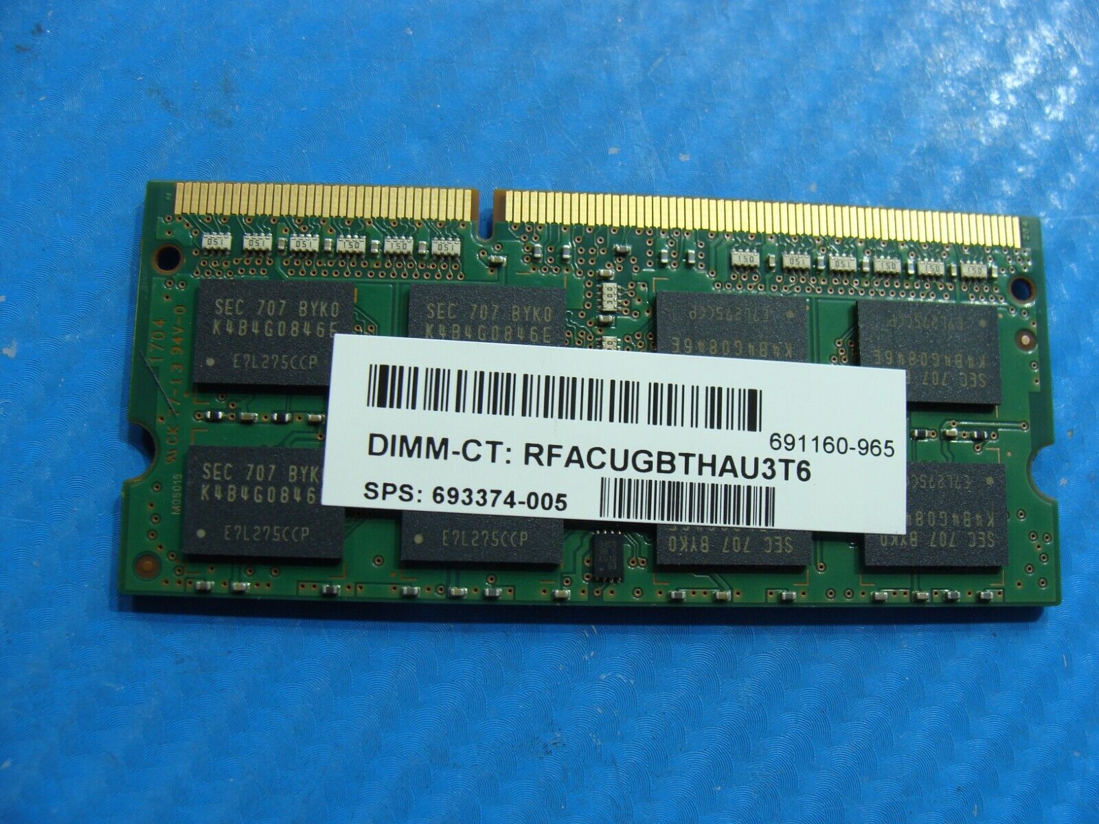 HP 15-bk168cl Samsung 8GB 2Rx8 PC3L-12800S Memory RAM SO-DIMM M471B1G73EB0-YK0