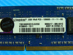 Toshiba C55-A5285 Laptop Kingston 2GB Memory PC3L-12800S-11-11-B3 9995417-089 Kingston