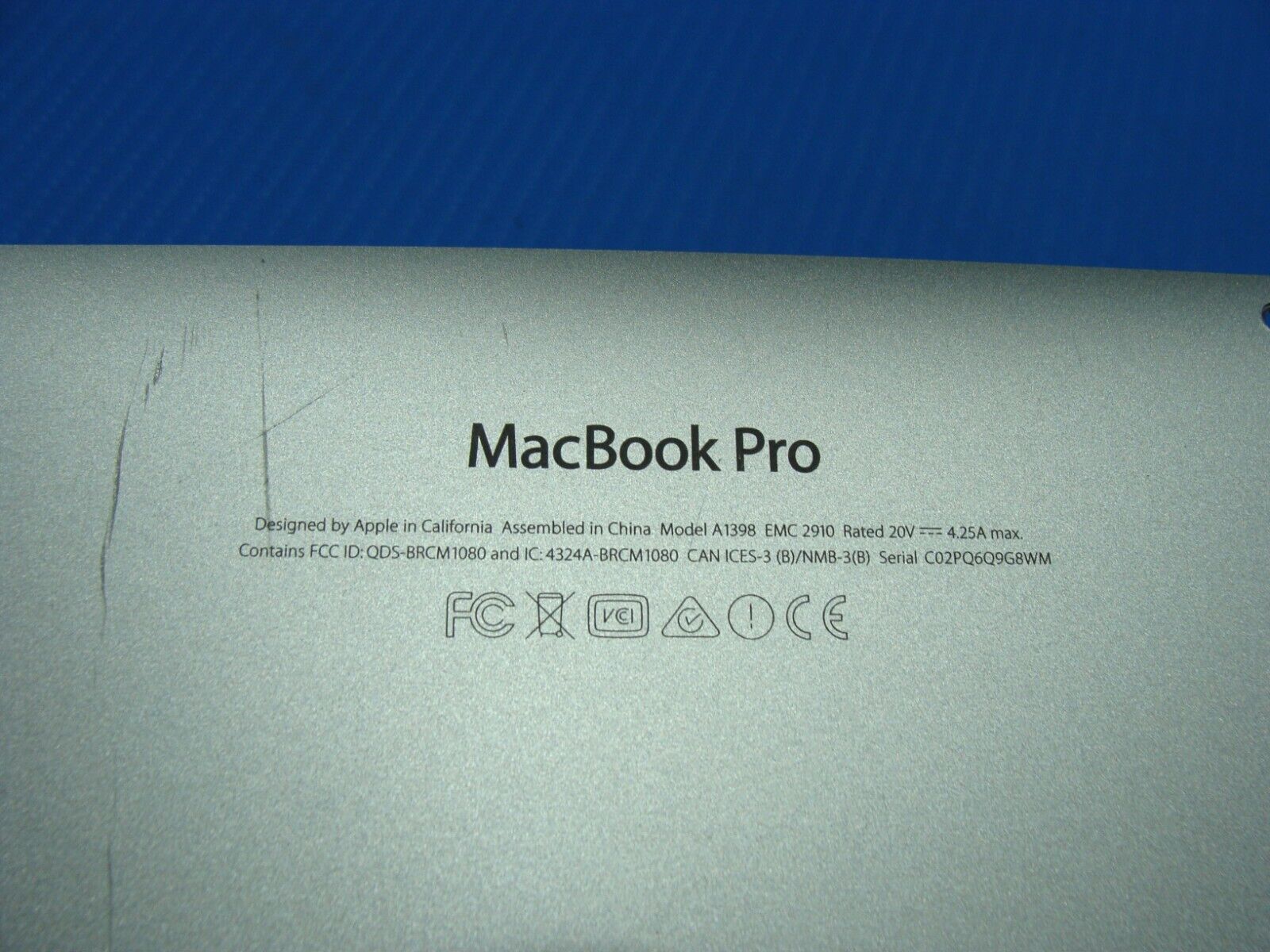 MacBook Pro A1398 15