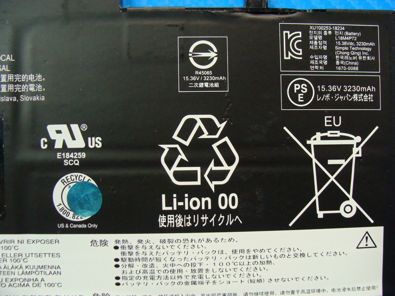 Lenovo ThinkPad X1 Carbon 7th Gen 14 OEM Battery 15.36V 51Wh 3321mAh L18M4P72