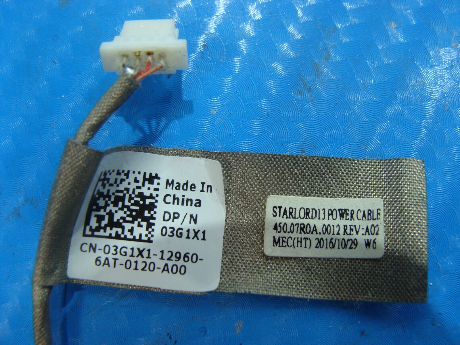 Dell Inspiron 13.3” 13 5368 OEM Power Button Board w/Cable 3G1X1 450.07R0A.0012