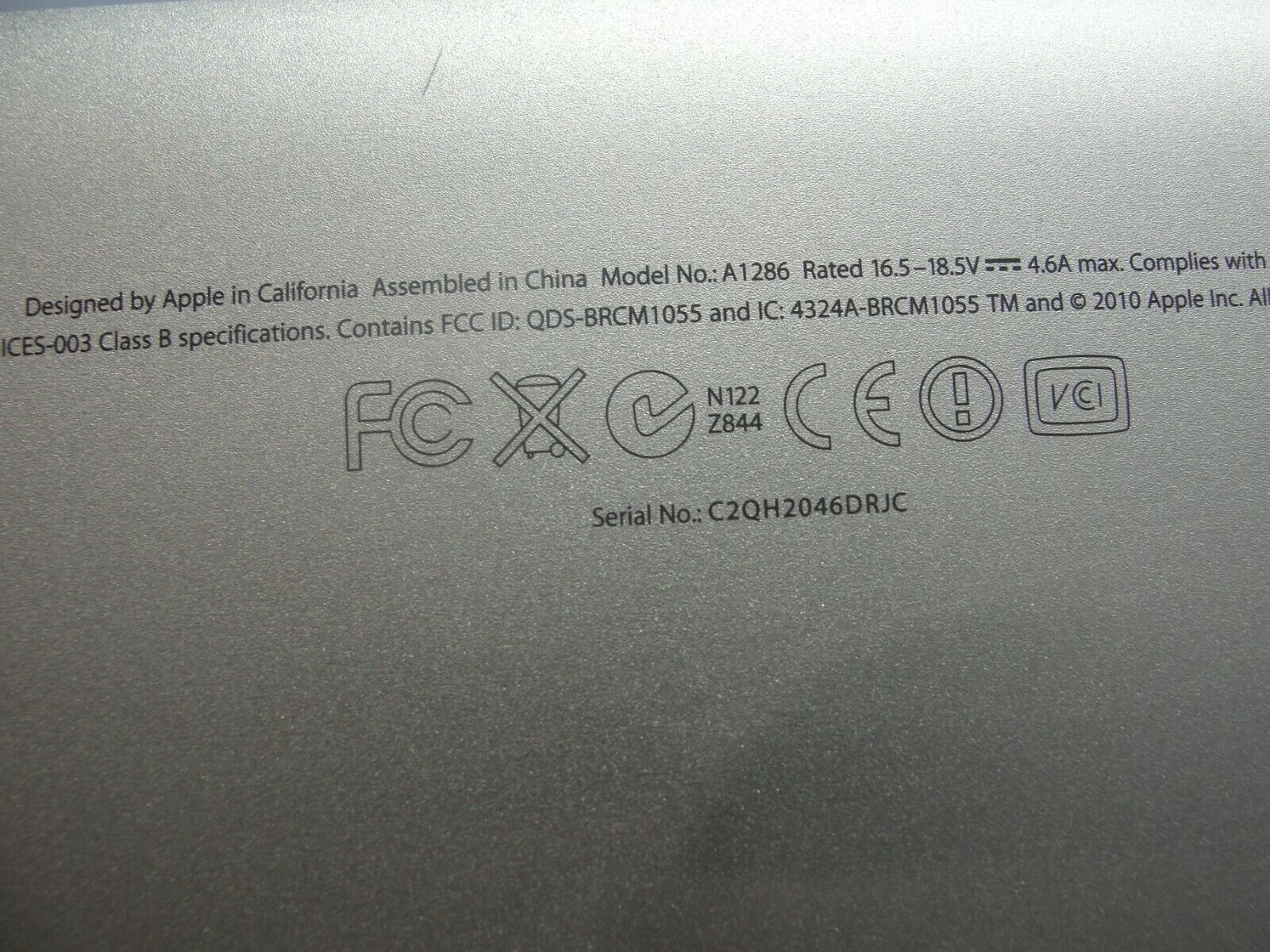 MacBook Pro A1286 15