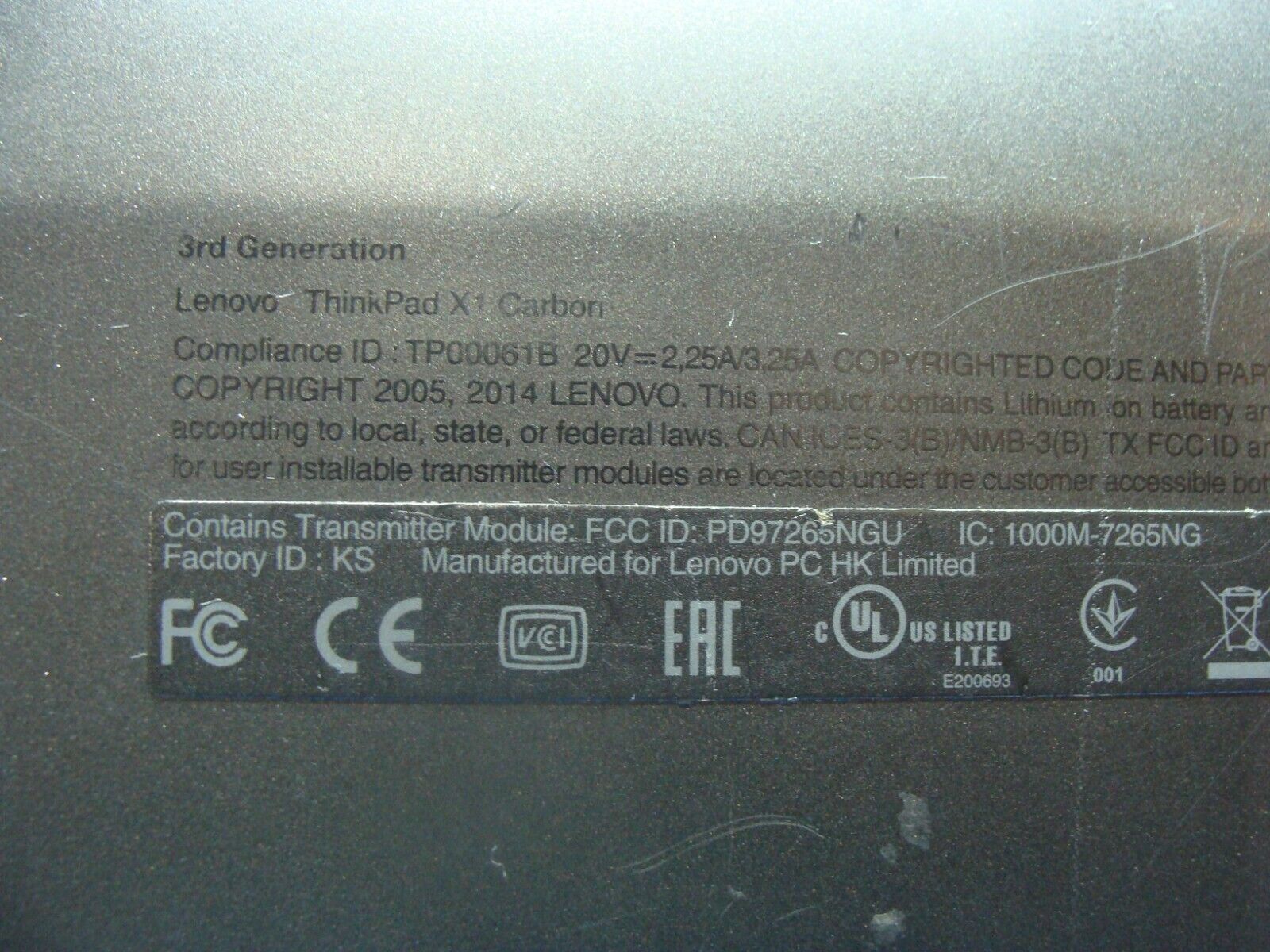 Lenovo ThinkPad X1 Carbon 3rd Gen 14