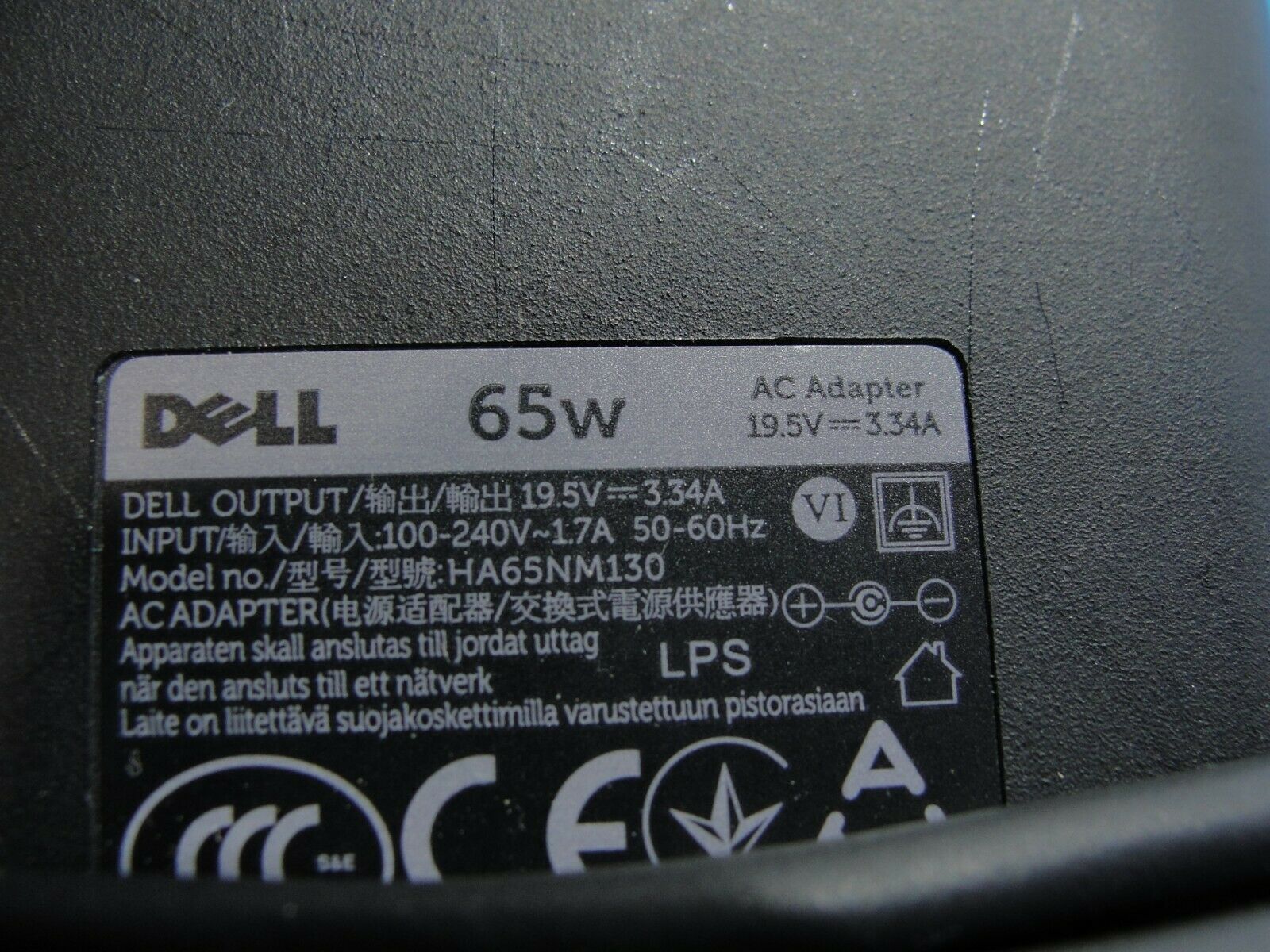 Genuine Dell AC Adapter Power Charger 19.5V 3.34A 65W HA65NM130 06TFFF 