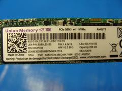 Lenovo P52S Union Memory 256GB NVMe M.2 SSD Solid State Drive 00UP706 SSS0L25132