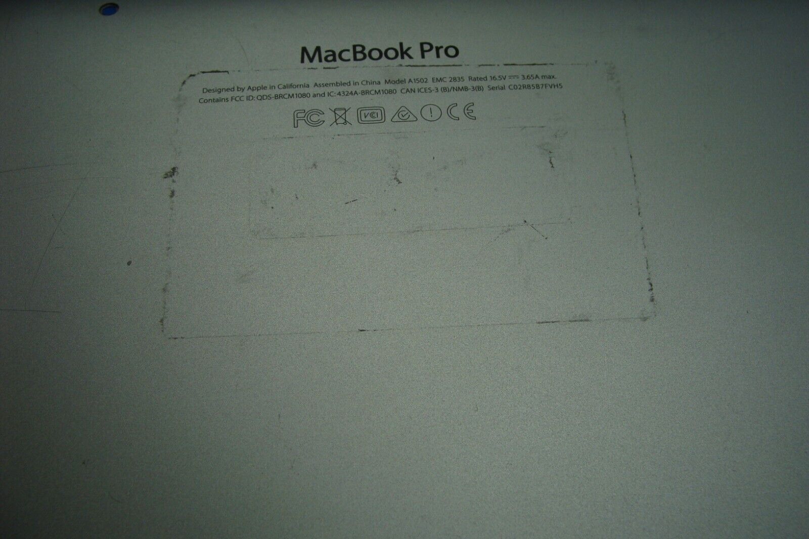 MacBook Pro A1502 MF839LL/A MF840LL/A MF841LL/A 2015 13