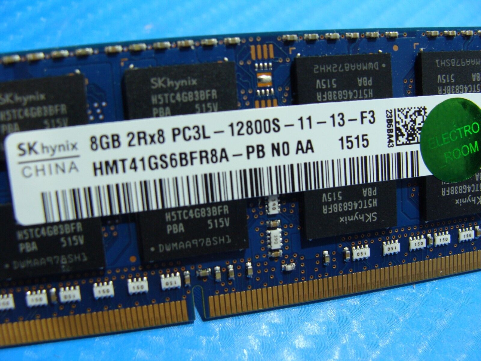 Dell 15 7559 SK Hynix 8GB 2Rx8 PC3L-12800S Memory RAM SO-DIMM HMT41GS6BFR8A-PB