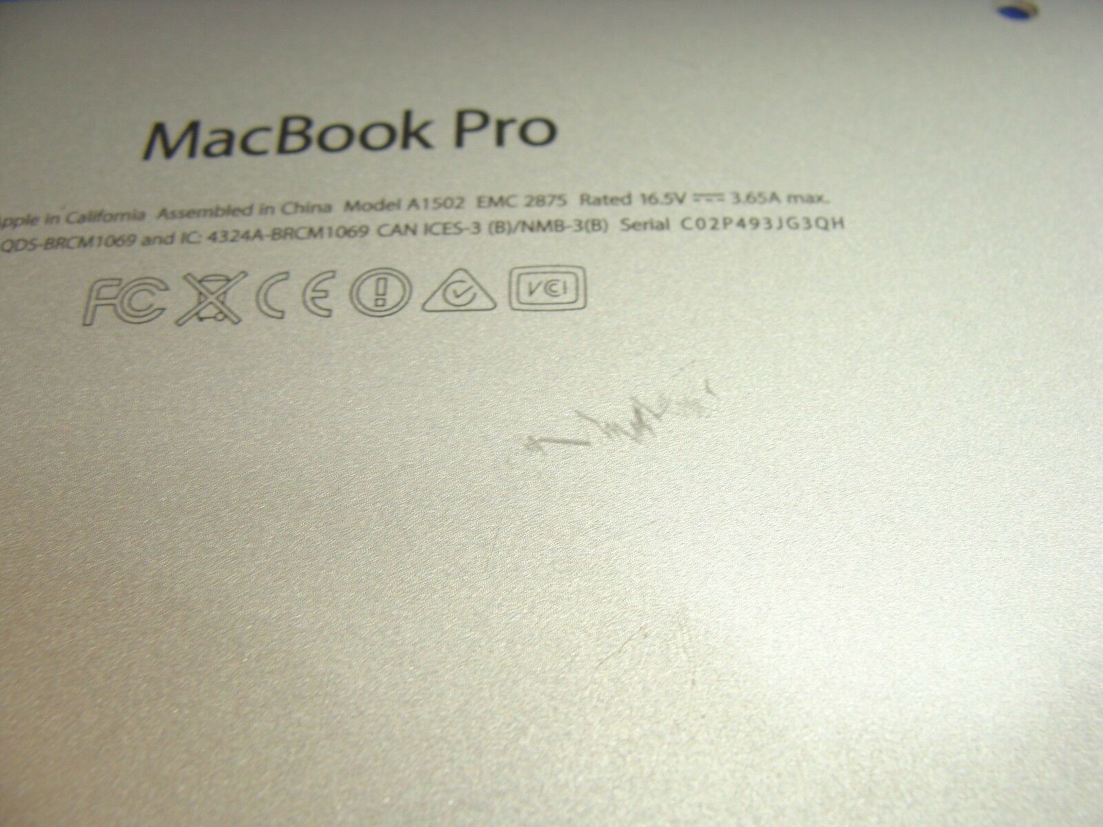 MacBook Pro A1502 MGX72LL/A Mid 2014 13