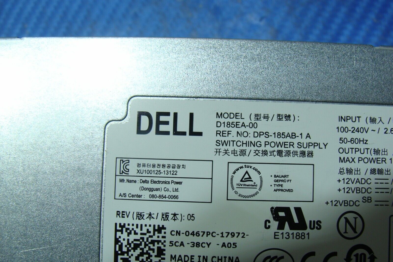 Dell OptiPlex 23 9030 AIO Genuine Desktop 185W Power Supply 467PC D185EA-00