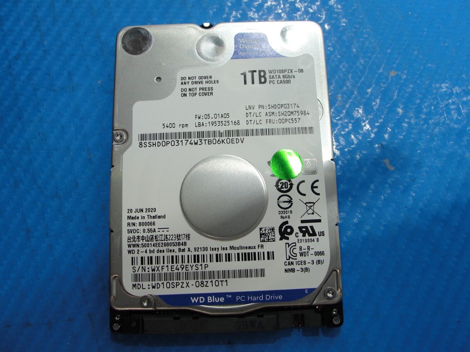 Lenovo 3 15IIL05 WD Blue 1TB SATA 2.5