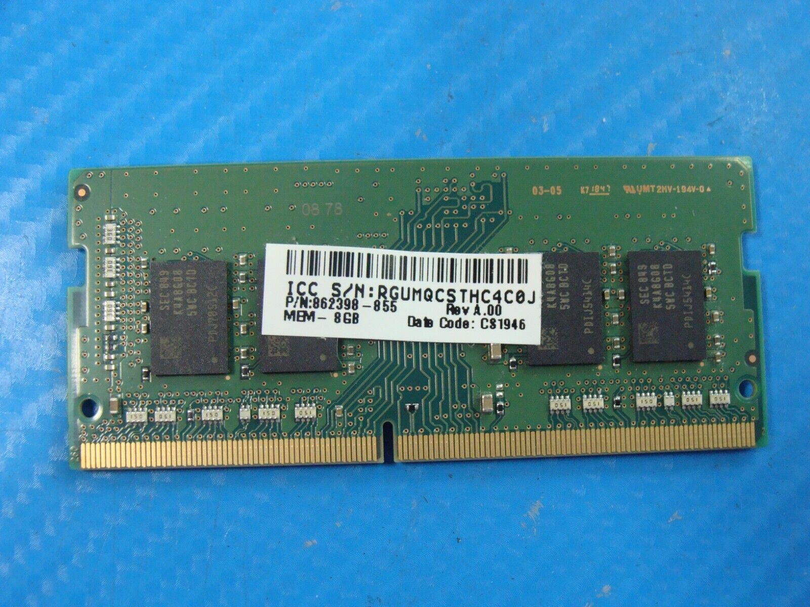 HP 14-cf1015cl Samsung 8GB 1Rx8 PC4-2666V Memory RAM SO-DIMM M471A1K43CB1-CTD