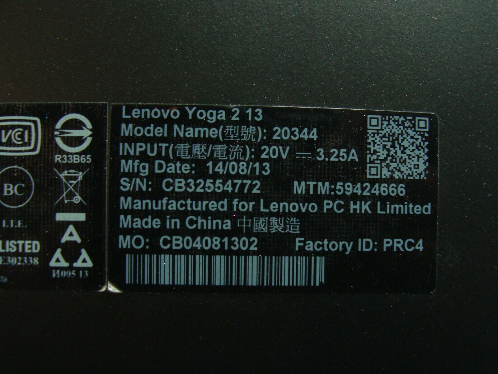 Lenovo Yoga 2 13 20344 13.3