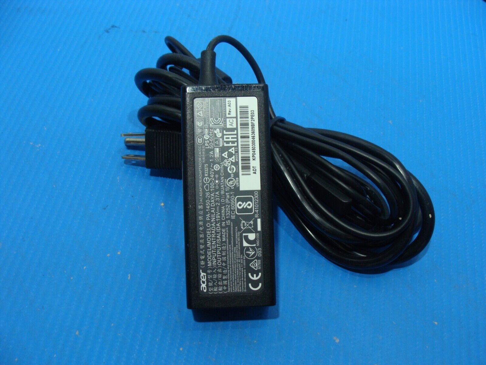 Genuine 45W Acer PA-1450-26AL ADP-45HE B A13-045N2A AC Adapter Charger 3.0mm