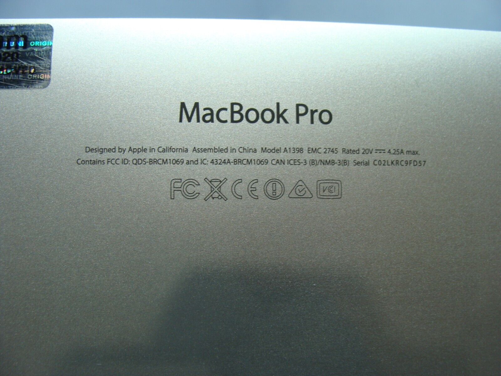 MacBook Pro A1398 15