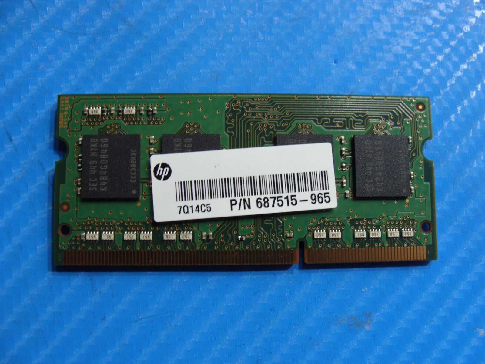 HP ZBook 15 G2 Samsung 4GB 1Rx8 PC3L-12800S Memory RAM SO-DIMM M471B5173QH0-YK0