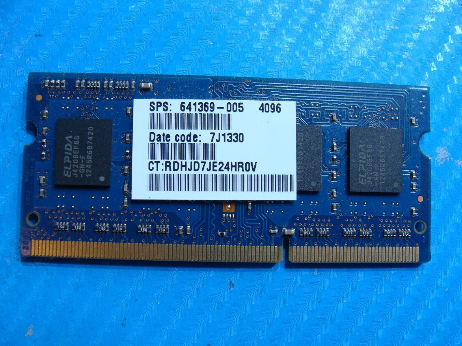 HP 4-1215dx Elpida 4GB 1Rx8 PC3L-12800S Memory RAM SO-DIMM EBJ40UG8EFU0-GN-F