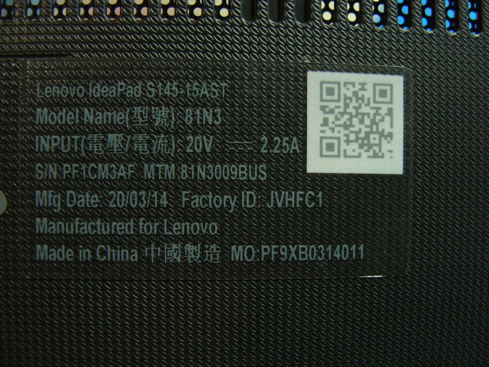 Lenovo IdeaPad S145-15AST 15.6