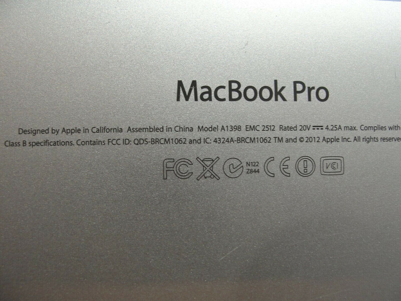 MacBook Pro A1398 15