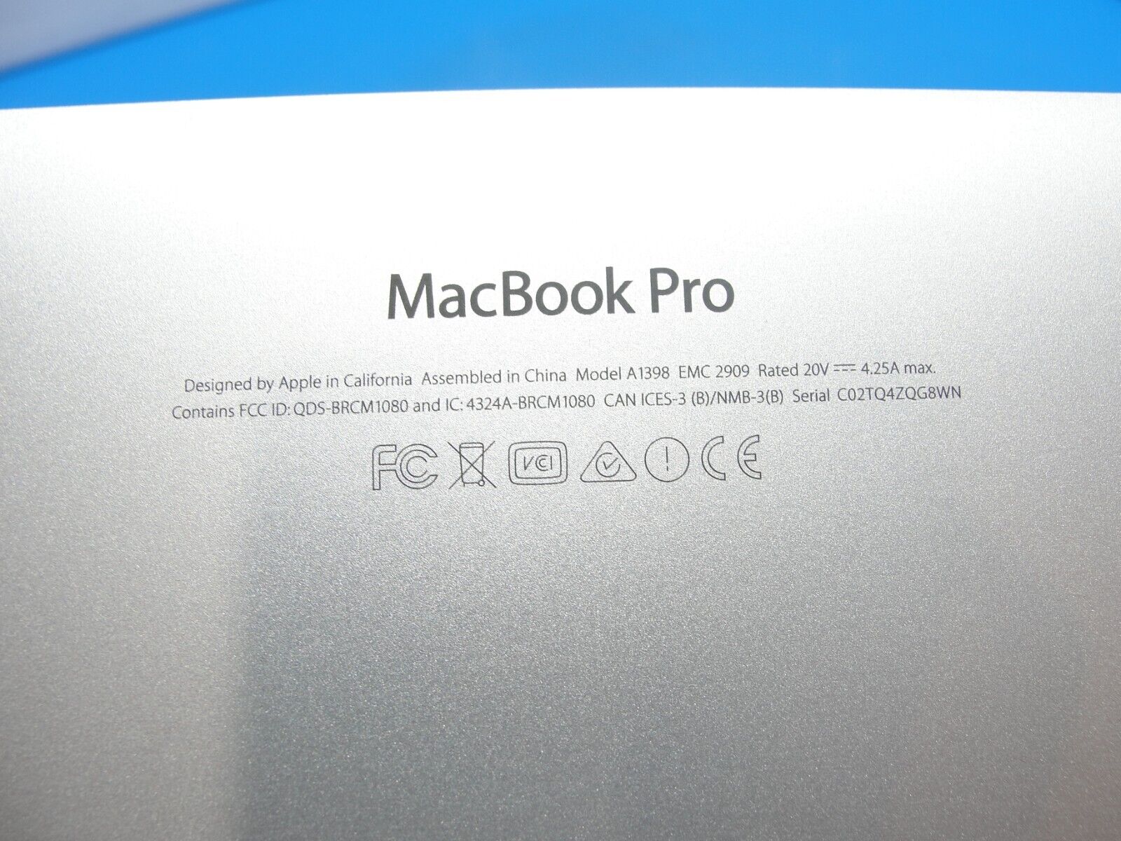 MacBook Pro A1398 15