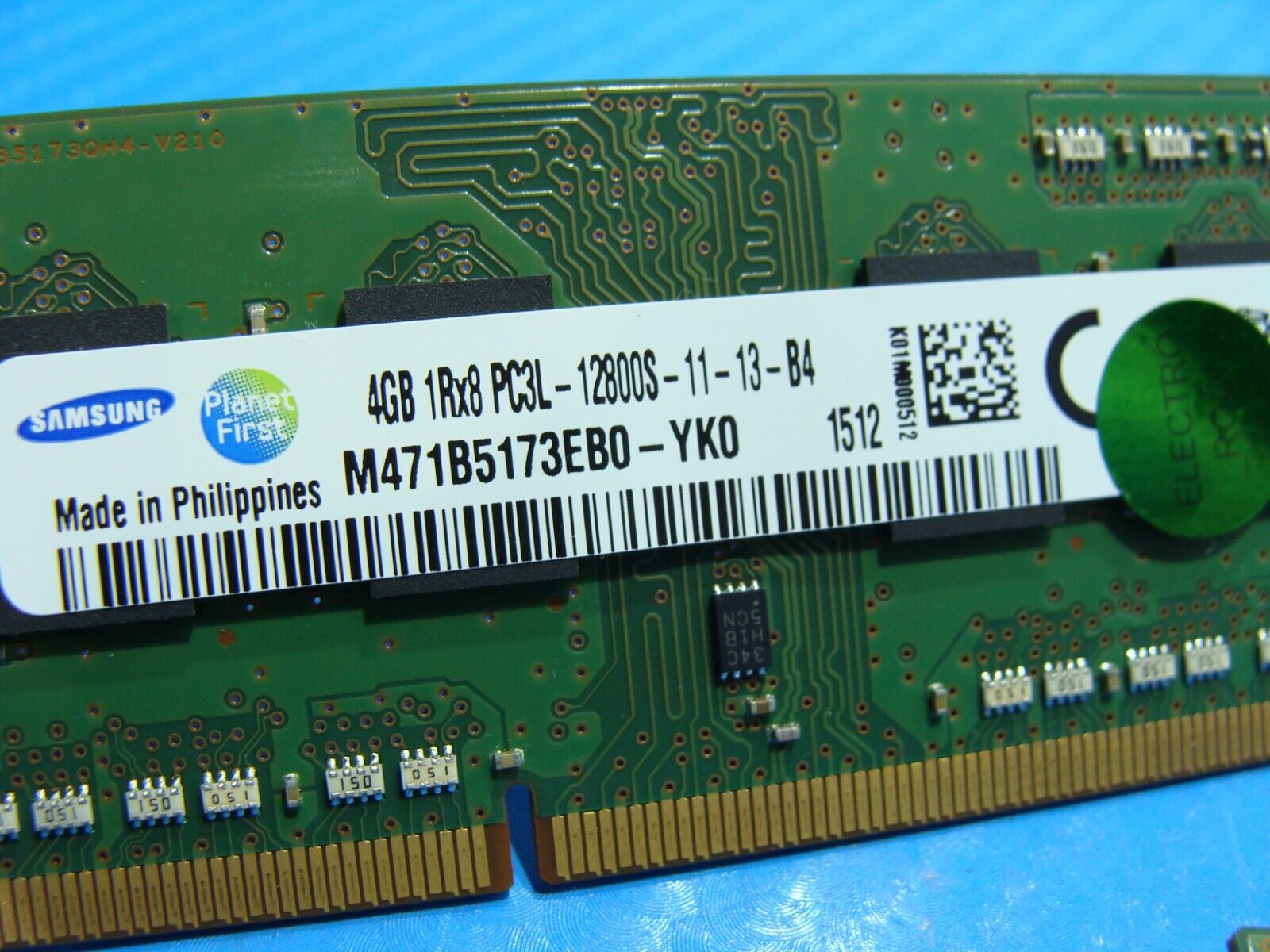 Dell 5558 Samsung 4GB 1Rx8 PC3L-12800S Memory RAM SO-DIMM M471B5173EB0-YK0