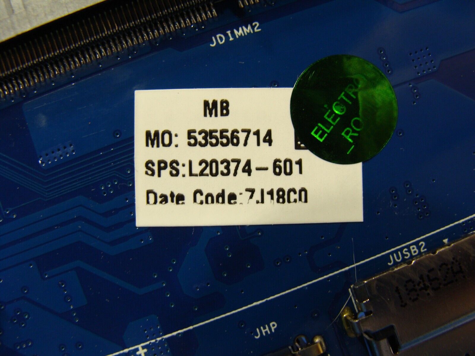 HP 15.6” 15-ba0033wn Genuine Intel i3-8130U 2.2GHz Motherboard L20374-601