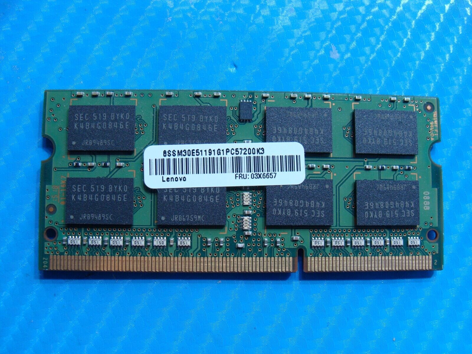 Lenovo x250 Samsung 8GB 2Rx8 PC3L-12800S Memory RAM SO-DIMM M471B1G73EB0-YK0