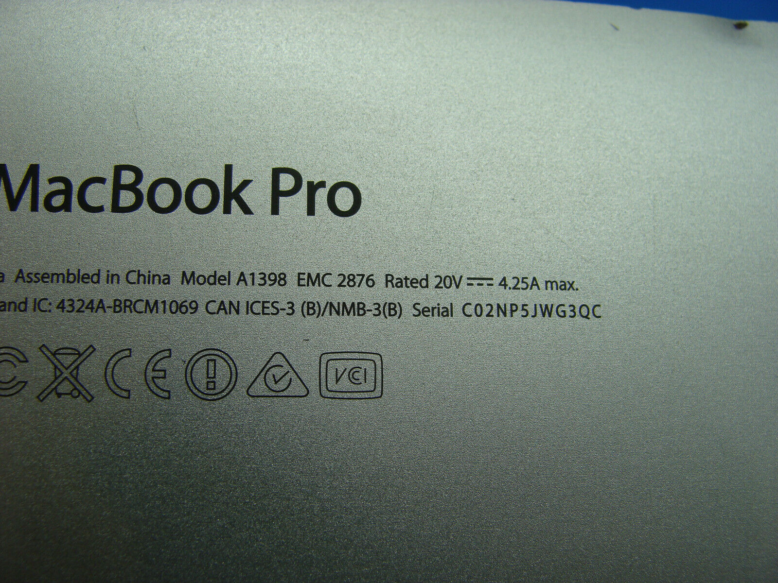 MacBook Pro A1398 15