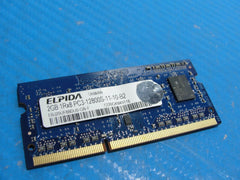 MacBook Pro A1278 SODIMM Elpida 2GB Memory PC3-12800S-11-10-B2 EBJ20UF8BDU0-GN-F - Laptop Parts - Buy Authentic Computer Parts - Top Seller Ebay