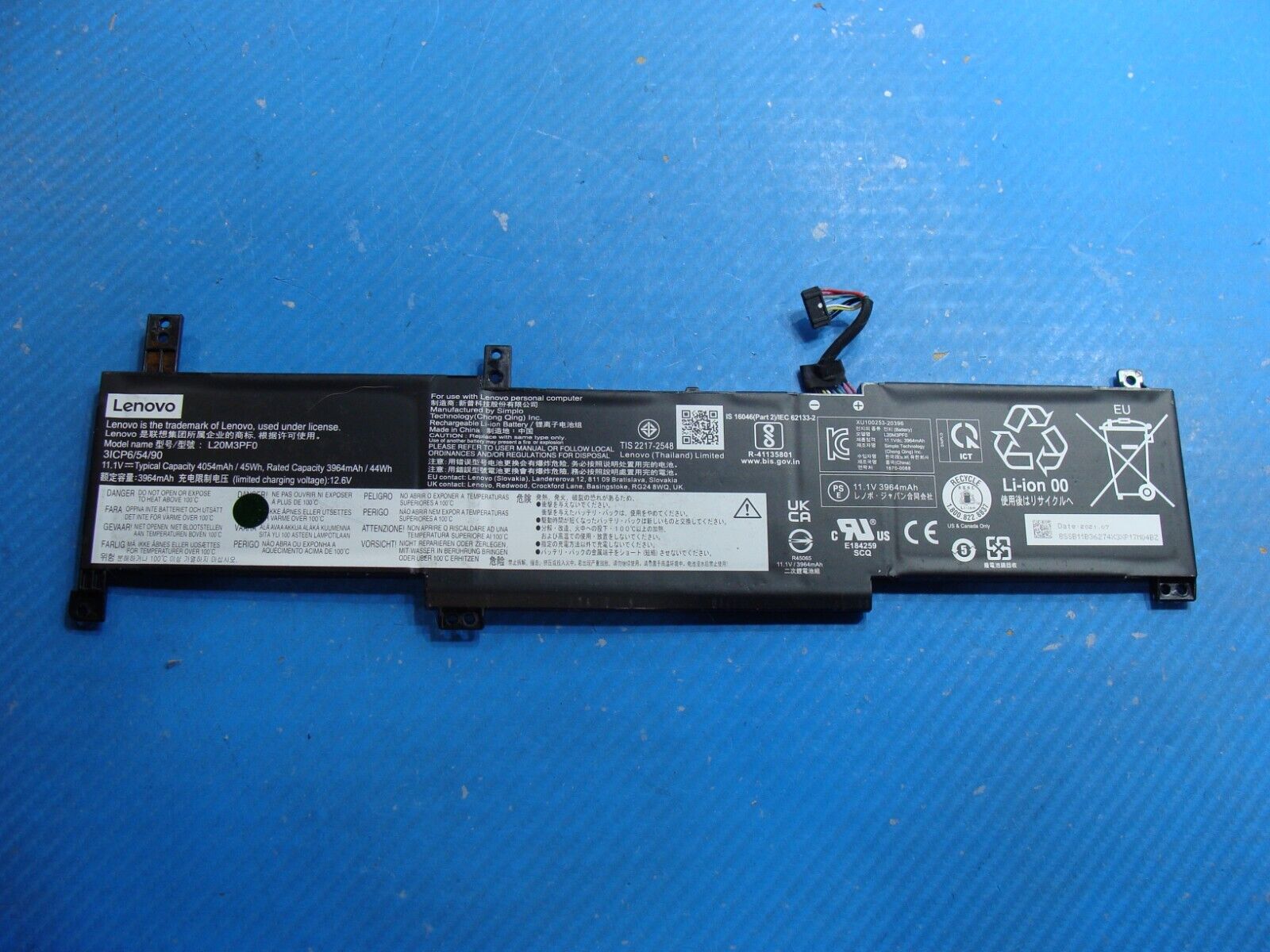 Lenovo IdeaPad 3 15ITL6 15.6 Battery 11.1V 45Wh 3964mAh L20M3PF0 89%