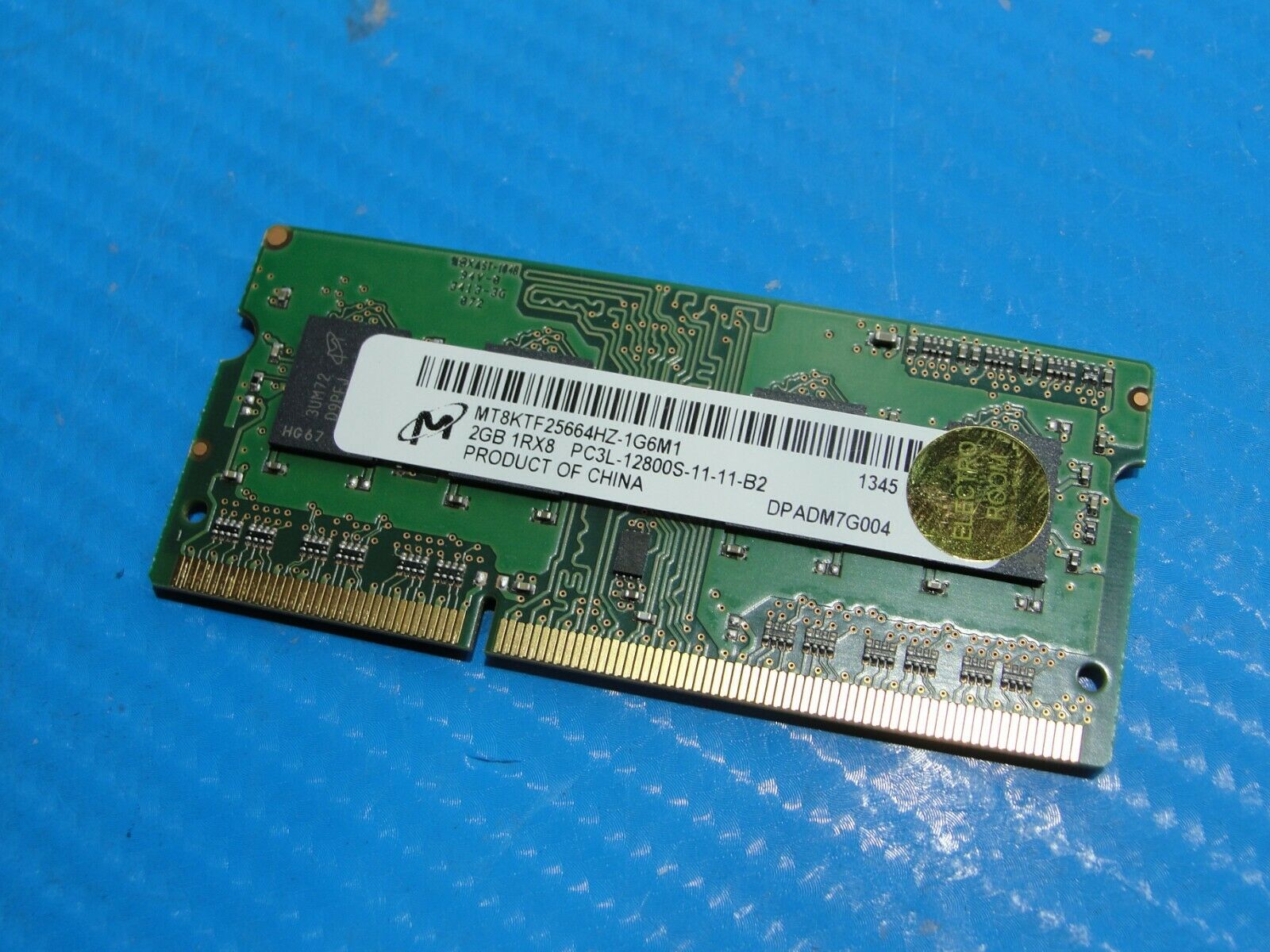 Dell 15.6 15R-5537 Micron SO-DIMM RAM Memory 2GB PC3L-12800S MT8KTF25664HZ-1G6M1 Micron
